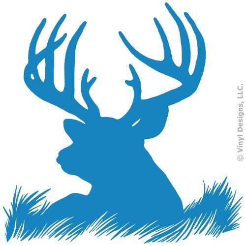 Deer Head Silhouette Buck Hunting Vinyl Wall Decal Sticker Art, Home Decor, Mural