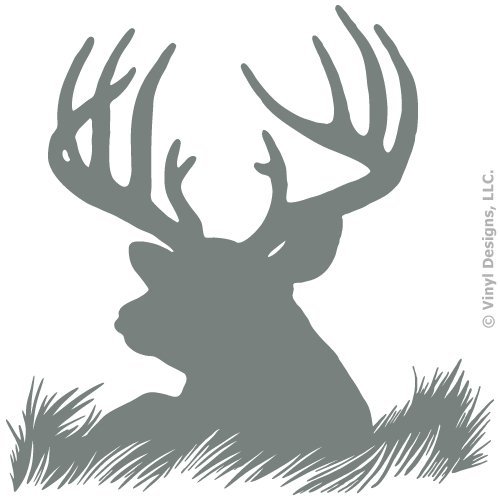 Deer Head Silhouette Buck Hunting Vinyl Wall Decal Sticker Art, Home Decor, Mural