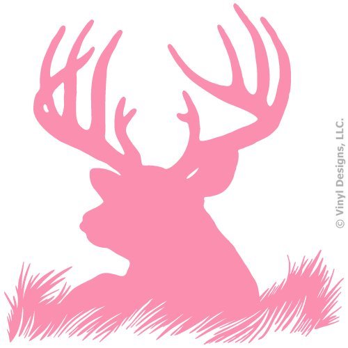 Deer Head Silhouette Buck Hunting Vinyl Wall Decal Sticker Art, Home Decor, Mural