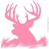 Deer Head Silhouette Buck Hunting Vinyl Wall Decal Sticker Art, Home Decor, Mural view 1