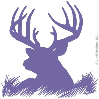 Deer Head Silhouette Buck Hunting Vinyl Wall Decal Sticker Art, Home Decor, Mural