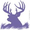 Deer Head Silhouette Buck Hunting Vinyl Wall Decal Sticker Art, Home Decor, Mural view 1