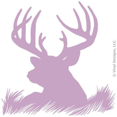 Deer Head Silhouette Buck Hunting Vinyl Wall Decal Sticker Art, Home Decor, Mural