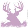 Deer Head Silhouette Buck Hunting Vinyl Wall Decal Sticker Art, Home Decor, Mural view 1