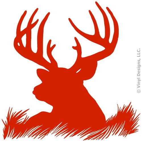 Deer Head Silhouette Buck Hunting Vinyl Wall Decal Sticker Art, Home Decor, Mural