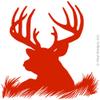 Deer Head Silhouette Buck Hunting Vinyl Wall Decal Sticker Art, Home Decor, Mural view 1