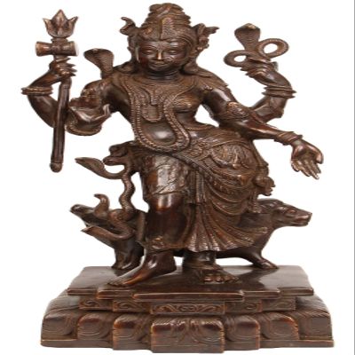 Ardhanarishvara (Shiva and Parvati) - Brass Statue