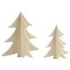 Christmas Trees, H: 13+18 cm, plywood, 2asstd by Creativ view 1