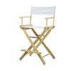 Casual Home 24" Director's Chair Natural Frame with White Canvas, Counter Height view 1