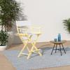 Casual Home 24" Director's Chair Natural Frame with White Canvas, Counter Height view 2