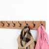Solid Cherry Wall Mounted Coat Rack with Oil Rubbed Bronze Wall Coat Hooks - 4.5" Utra Wide Rail Made in The USA (Natural 30.5" x 4.5" Ultra Wide with 6 Hooks) view 3