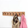 Solid Cherry Wall Mounted Coat Rack with Oil Rubbed Bronze Wall Coat Hooks - 4.5" Utra Wide Rail Made in The USA (Natural 30.5" x 4.5" Ultra Wide with 6 Hooks) view 4