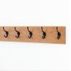 Solid Cherry Wall Mounted Coat Rack with Oil Rubbed Bronze Wall Coat Hooks - 4.5" Utra Wide Rail Made in The USA (Natural 25.5" x 4.5" Ultra Wide with 5 Hooks) view 1