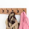 Solid Cherry Wall Mounted Coat Rack with Oil Rubbed Bronze Wall Coat Hooks - 4.5" Utra Wide Rail Made in The USA (Natural 25.5" x 4.5" Ultra Wide with 5 Hooks) view 2