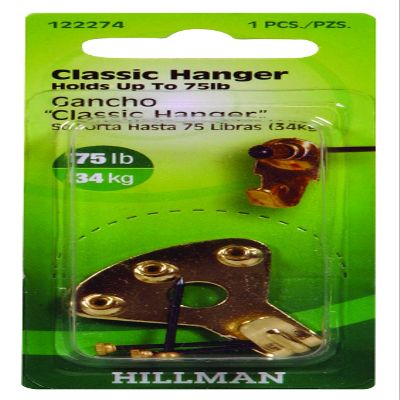 Hillman AnchorWire Brass-Plated Steel Picture Hanger 75 lb. 1 pk Classic