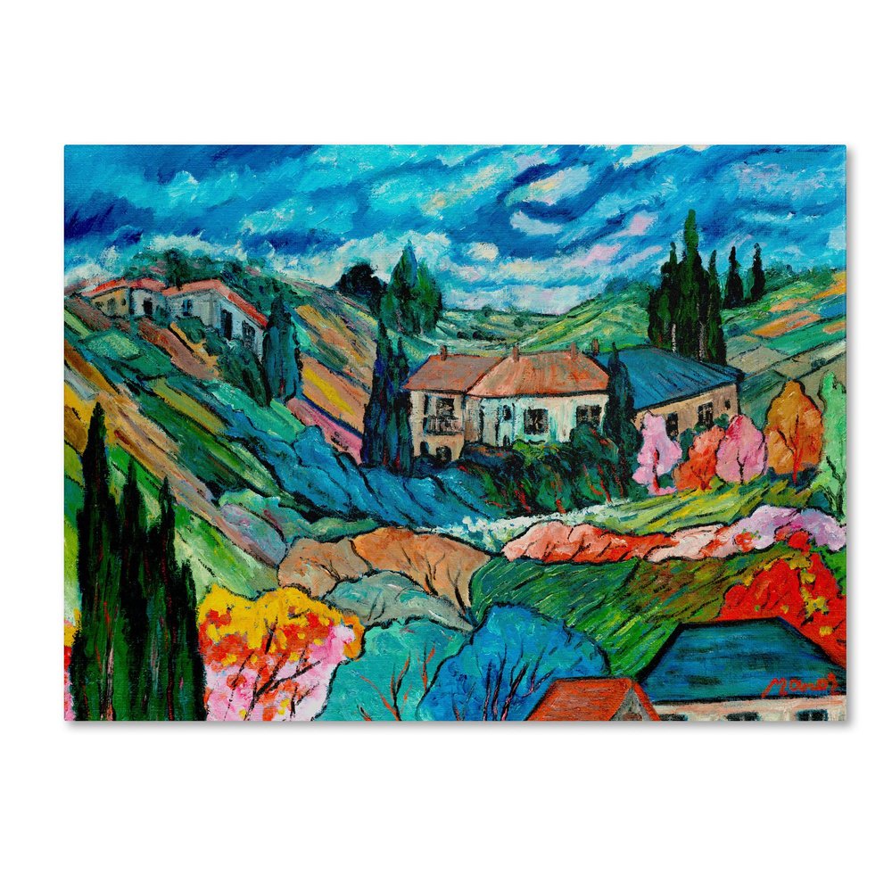 Trademark Fine Art Valley House Canvas Wall Art by Manor Shadian, 18 by 24-Inch
