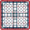 CFS OptiClean 25-Compartment Glass Rack with 1 Extender Red view 3