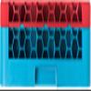 CFS OptiClean 25-Compartment Glass Rack with 1 Extender Red view 4