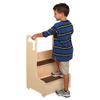 Wood Designs Step-Up-N-Wash Stool with Brown Treads view 2