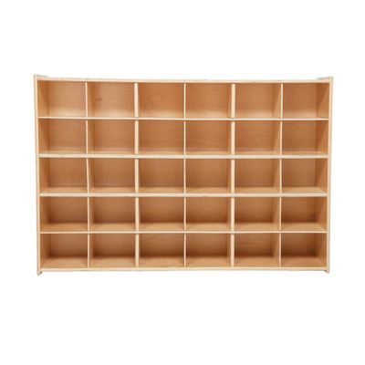 Contender Storage Cabinet With 30 Cubbies Bins [Comes Fully Assembled], With Rolling Casters, Toy Organizer, Ideal For Classroom, Homeschool, Montessori, Made In USA