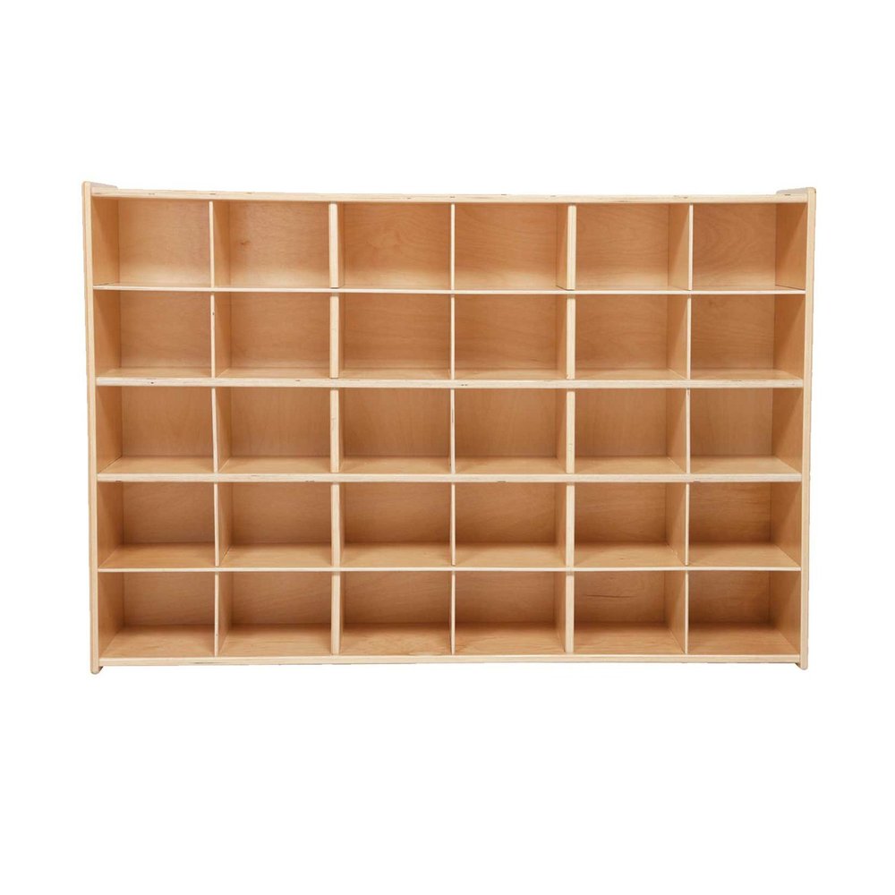 Contender Storage Cabinet With 30 Cubbies Bins [Comes Fully Assembled], With Rolling Casters, Toy Organizer, Ideal For Classroom, Homeschool, Montessori, Made In USA