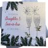 White Cotton Cards XC5 to a Special Daughter and Son in-Law at Christmas Handmade Large Christmas Card, White view 1
