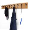 PEG AND RAIL Solid Cherry Wall Mounted Coat Rack with Oil Rubbed Bronze Wall Coat Hooks - Made in The USA (Natural 30.5" x 3.5" with 5 Hooks) view 4