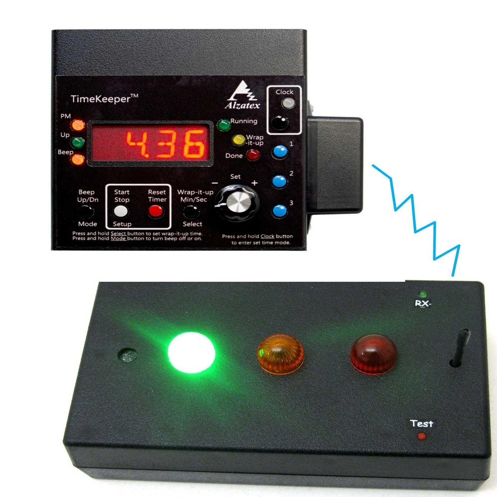 Alzatex Wireless Presentation Timer w/Red Yellow and Green Light Indicator