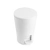 TATAY Bathroom Bin with Pedal Diabolo 5L | Inner Bucket with Handle | Practical and Easy-to-Clean Design | Made from Highly Resistant Materials | 19 x 21 x 28.2 cm White view 1