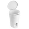 TATAY Bathroom Bin with Pedal Diabolo 5L | Inner Bucket with Handle | Practical and Easy-to-Clean Design | Made from Highly Resistant Materials | 19 x 21 x 28.2 cm White view 2