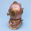 Antique Copper Divers Helmet 19" - Diving Helmet - Rustic Decor - Nautical Deco view 3