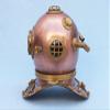 Antique Copper Divers Helmet 19" - Diving Helmet - Rustic Decor - Nautical Deco view 4