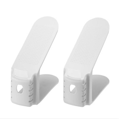 Like-it SHW-01 Shoe Storage, Shoe Holder, Wide, 2 Pieces, Width 3.9 x Depth 10.2 x Height 5.3 inches (10 x 26 x 13.5 cm), White, Made in Japan, Space Saving, 2X Storage Capacity