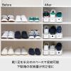 Like-it SHW-01 Shoe Storage, Shoe Holder, Wide, 2 Pieces, Width 3.9 x Depth 10.2 x Height 5.3 inches (10 x 26 x 13.5 cm), White, Made in Japan, Space Saving, 2X Storage Capacity view 3