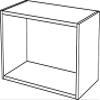 Links 13 Casa Adria A3 Wall-Mounted Cabinet, Dimensions: 60 cm, 1 Door.Dimensions: 60 x 28 x 35 cm. Material: Melamine. Colour: White. view 3