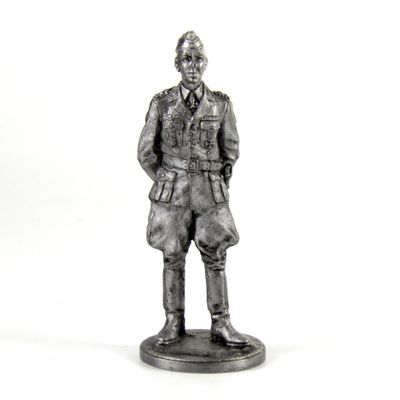 1942 Third Reich Luftwaffe General Frenlih Metal Sculpture. Collection 54mm (Scale 1/32) Miniature Figurine. Tin Toy Soldiers