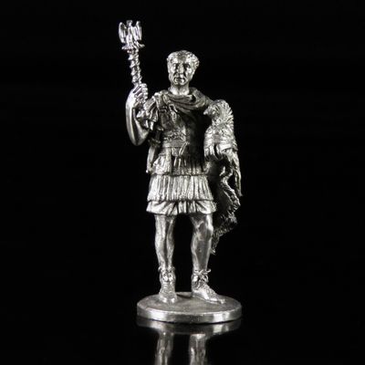 1st century Roman Prefect metal sculpture. Collection 54mm (scale 1/32) miniature figurine. Tin toy soldiers