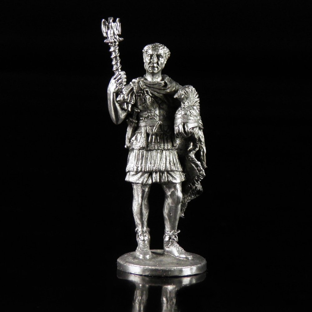 1st century Roman Prefect metal sculpture. Collection 54mm (scale 1/32) miniature figurine. Tin toy soldiers