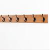 PEG AND RAIL Solid Cherry Wall Mounted Coat Rack with Oil Rubbed Bronze Wall Coat Hooks - Made in The USA (Cherry 30.5" x 3.5" with 6 Hooks) view 1