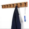 PEG AND RAIL Solid Cherry Wall Mounted Coat Rack with Oil Rubbed Bronze Wall Coat Hooks - Made in The USA (Cherry 30.5" x 3.5" with 6 Hooks) view 4