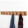 PEG AND RAIL Solid Cherry Wall Mounted Coat Rack with Oil Rubbed Bronze Wall Coat Hooks - Made in The USA (Cherry 36" x 3.5" with 7 Hooks) view 2