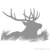 Elk Deer Head Silhouette Hunting Vinyl Wall Decal Sticker Art, Home Decor, Mural view 1