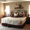 Elk Deer Head Silhouette Hunting Vinyl Wall Decal Sticker Art, Home Decor, Mural view 3