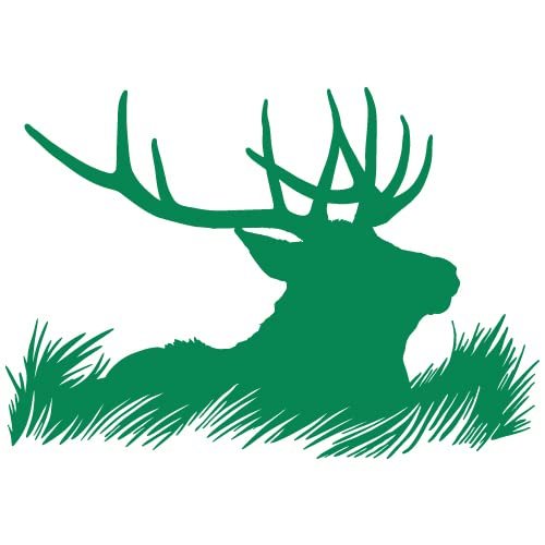 Elk Deer Head Silhouette Hunting Vinyl Wall Decal Sticker Art, Home Decor, Mural