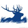 Elk Deer Head Silhouette Hunting Vinyl Wall Decal Sticker Art, Home Decor, Mural view 1