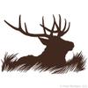 Elk Deer Head Silhouette Hunting Vinyl Wall Decal Sticker Art, Home Decor, Mural view 1