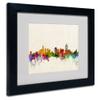 Trademark Fine Art Cincinnati, Ohio by Michael Tompsett Canvas Art, 11 by 14-Inch, Black Frame view 1