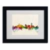 Trademark Fine Art Cincinnati, Ohio by Michael Tompsett Canvas Art, 11 by 14-Inch, Black Frame view 2