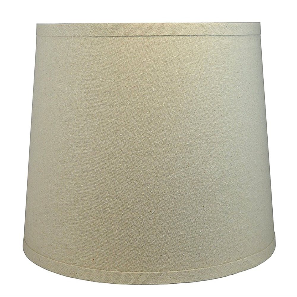 Urbanest Natural Linen Drum Lampshade, 12-inch by 14-inch by 10-inch, Spider