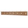 Solid Oak Coat Rack with Solid Brass Hat and Coat Style Hooks - Made in The USA (Chestnut, 41" x 3.5" with 8 Hooks) view 1